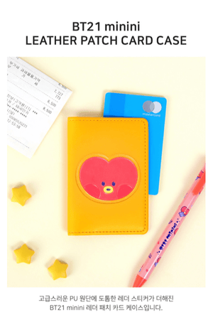 MONOPOLY CHARACTER MD BT21 MININI LEATHER PATCH CARD CASE