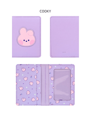MONOPOLY CHARACTER MD COOKY BT21 MININI LEATHER PATCH CARD CASE